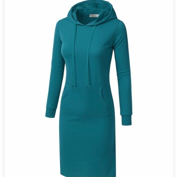 Hooded Sweatshirt Dress size 2X NWT Lightweight - Picture 3 of 5